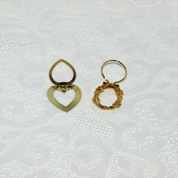 Scarf Clips 2 Vintage Gold Tone Fashion Accessories Boho - Picture 4 of 7